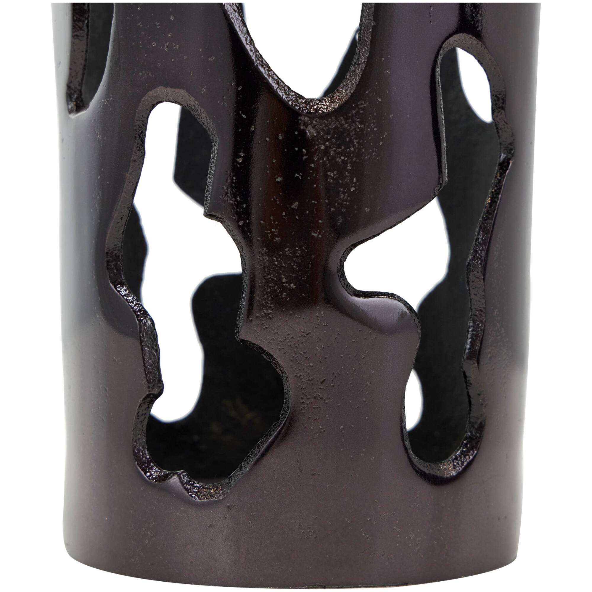 Black Contemporary Aluminum Drip Vase Set